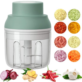 KT-GARY electric mini chopper front view, portable 250ml capacity for quick meals.