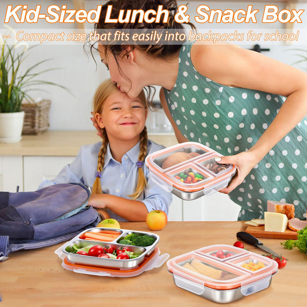 KTKUDY bento box with a divided design keeps snacks neatly separated for meals.