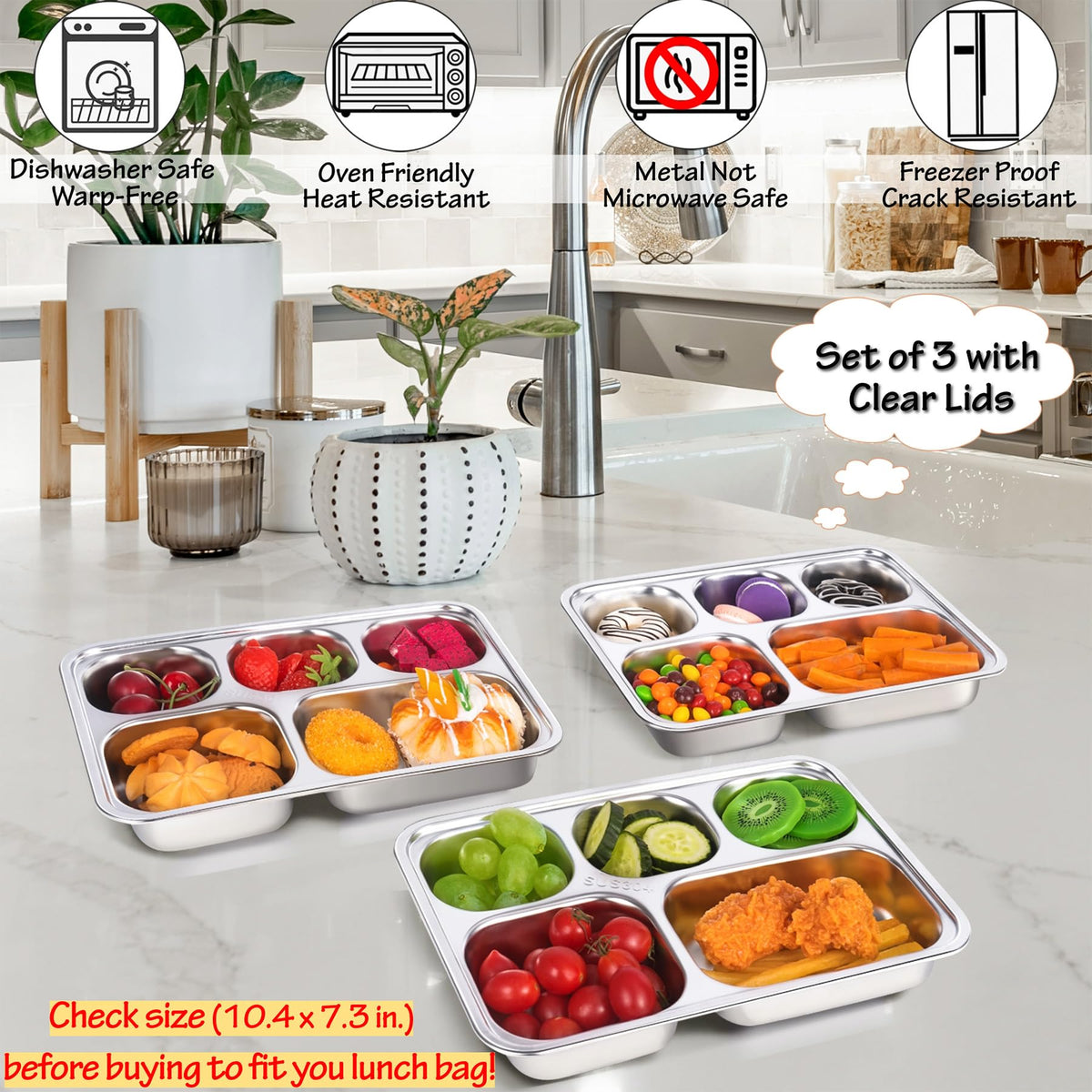 KTKUDY bento-style design helps portion control and variety.