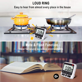 KTKUDY digital timer LCD display shown clearly for kitchen visibility