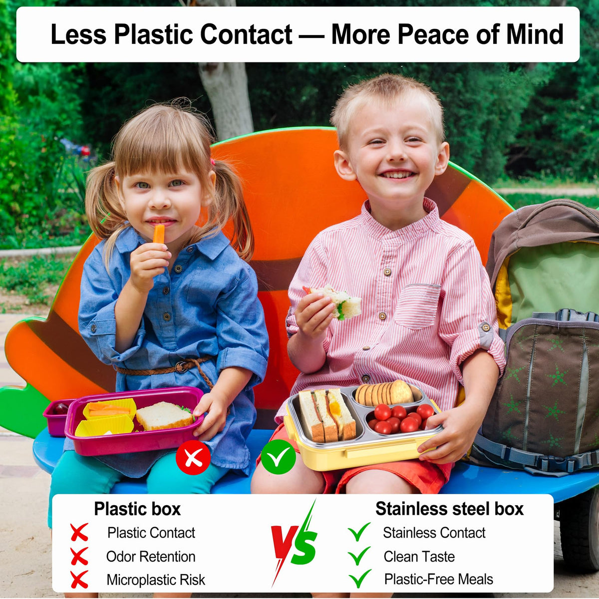 KTKUDY leakproof lunch container prevents spills in bags.