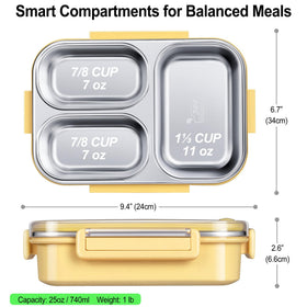 KTKUDY 25 oz capacity ideal for kids and light adult meals.