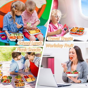 KTKUDY multiuse lunch box stainless steel adapts from kids lunches to adult meal prep.