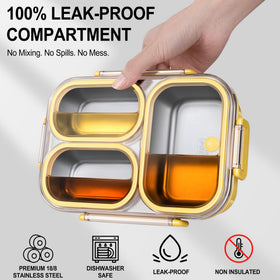 KTKUDY removable stainless steel tray is dishwasher safe for easy cleanup.