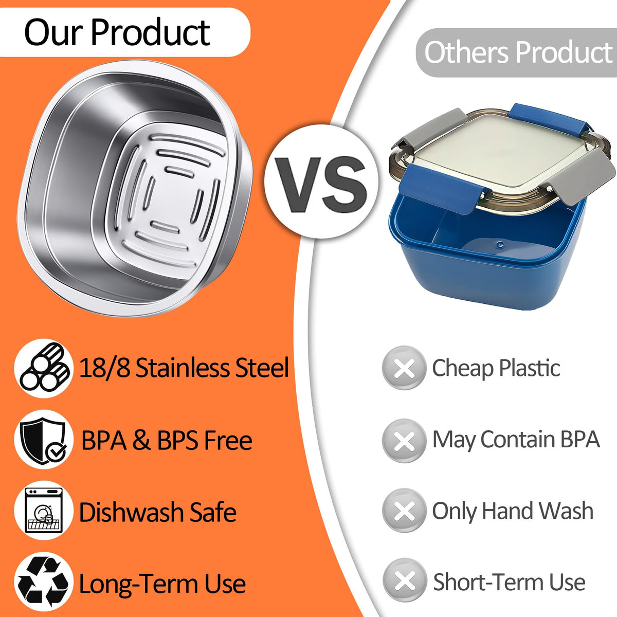 KTKUDY tight-seal lid preserves freshness and minimizes spills in bags