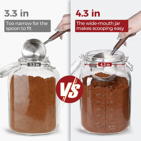KTMAMA airtight seal with locking clips preserves dry goods freshness.