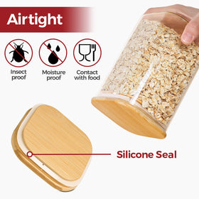 KTMAMA bamboo lid seals in freshness with silicone gasket