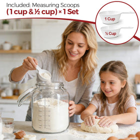 KTMAMA BPA-free glass storage keeps pantry contents safe and visible.