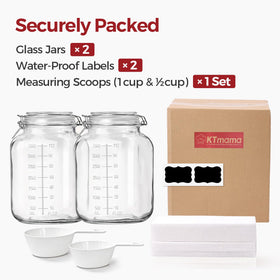 KTMAMA 1.1 gallon jars ideal for bulk storage of flour and sugar.