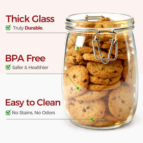 KTMAMA dishwasher-safe glass jar supports quick cleanup after cooking and baking.
