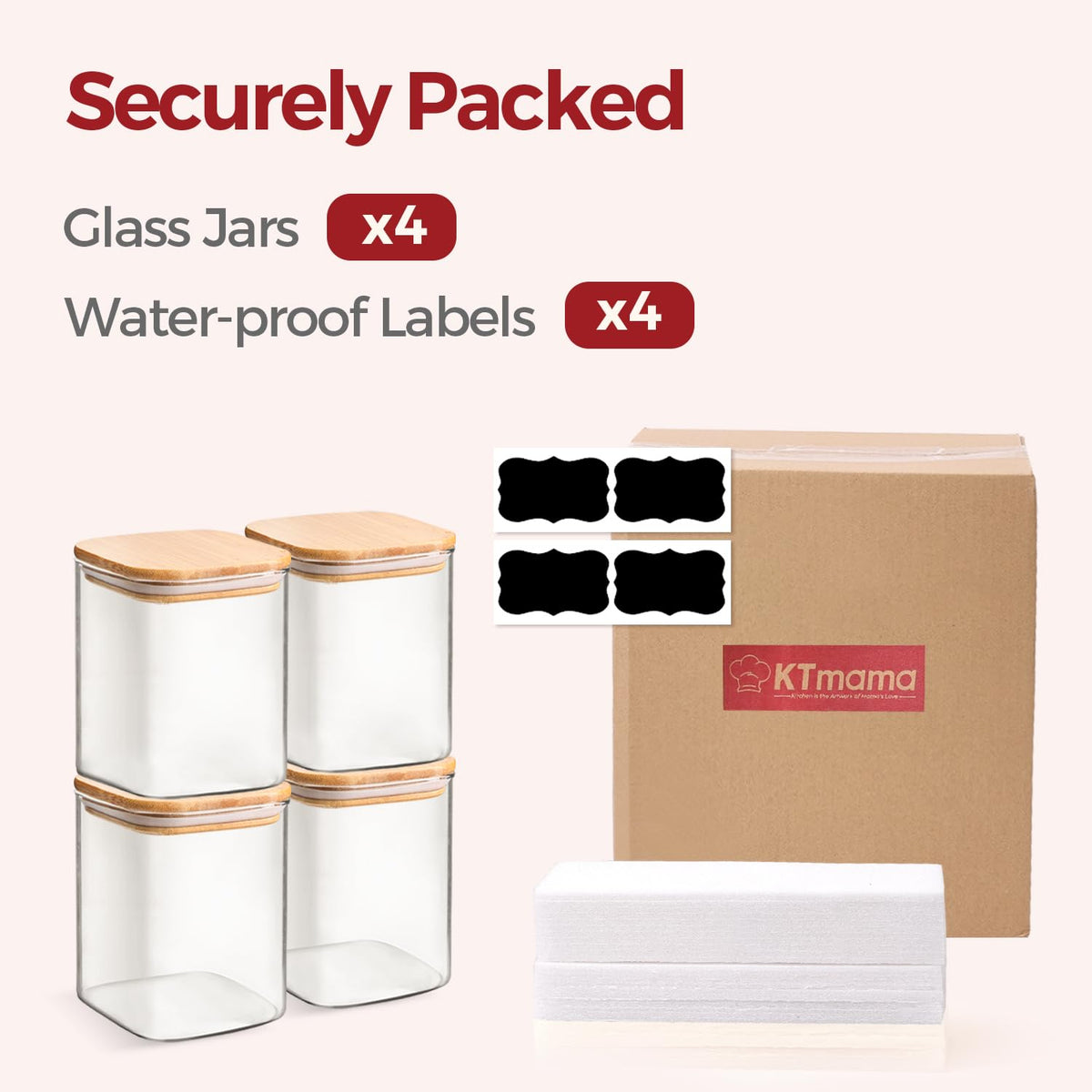 KTMAMA multipurpose containers suit kitchen, bathroom, and office storage