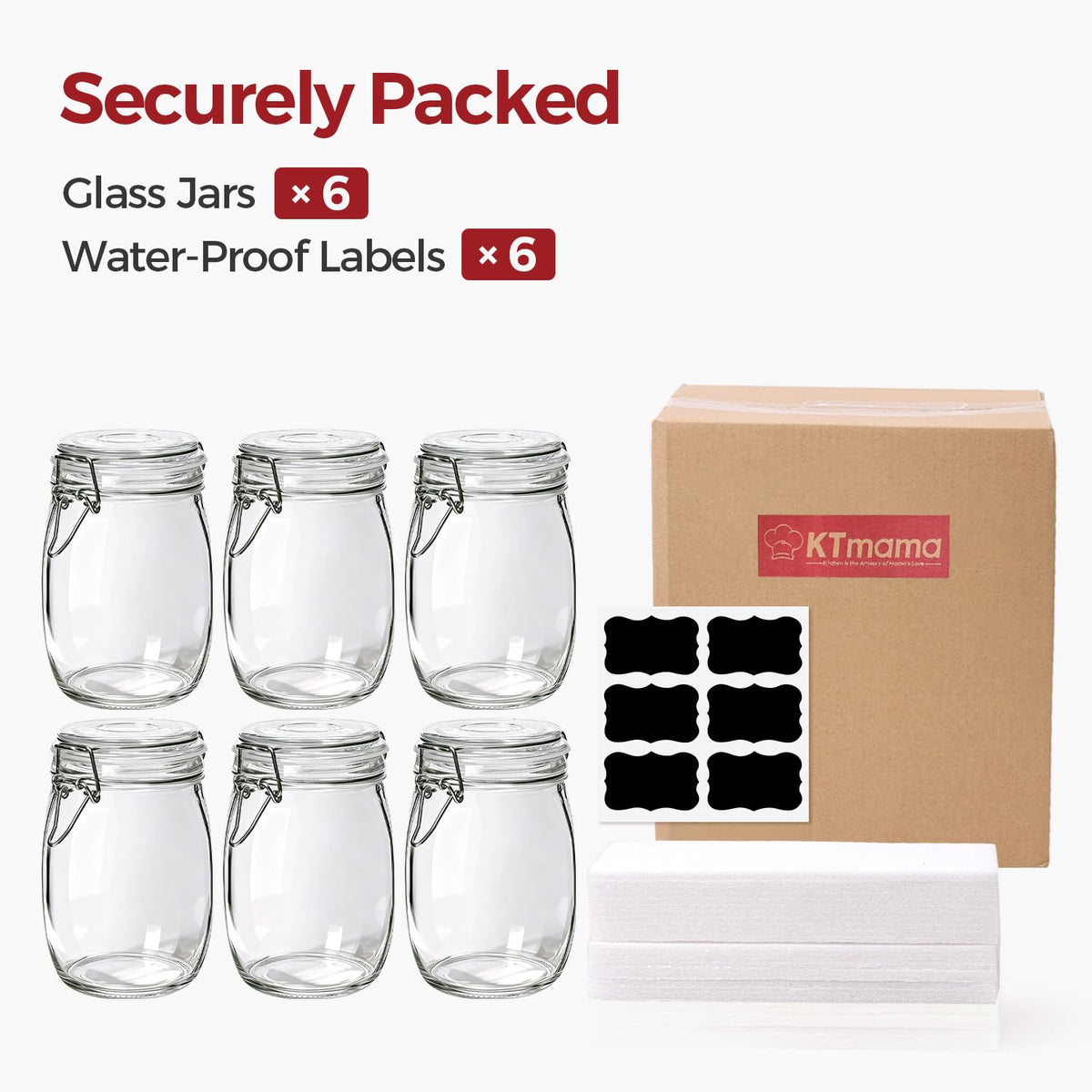KTMAMA BPA-free jar design adds style and organization to any kitchen.