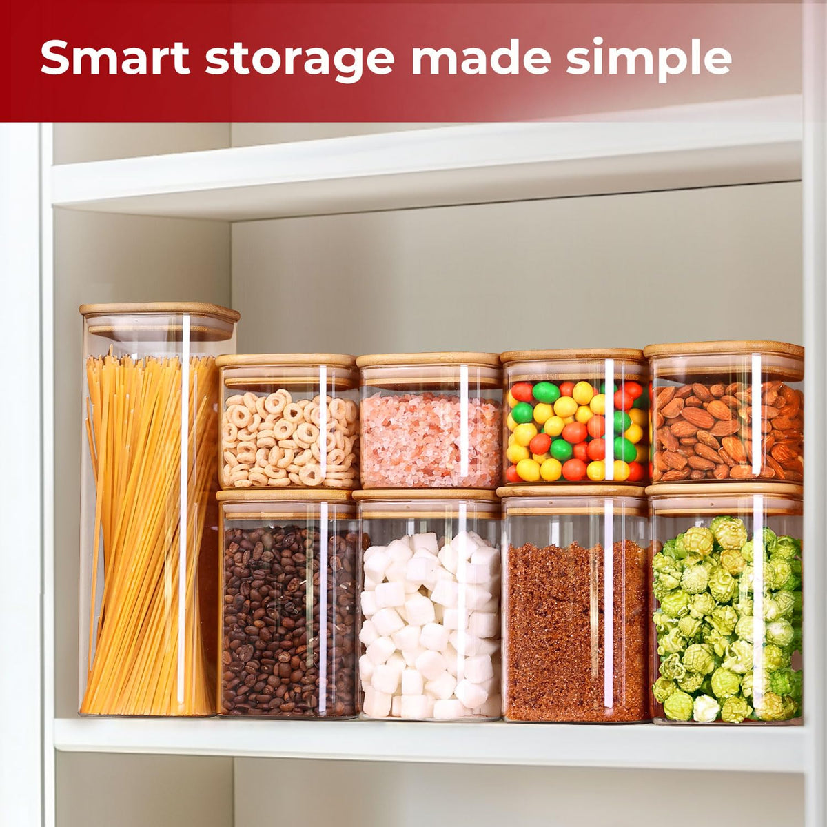 KTMAMA transparent glass displays contents for quick grocery checks