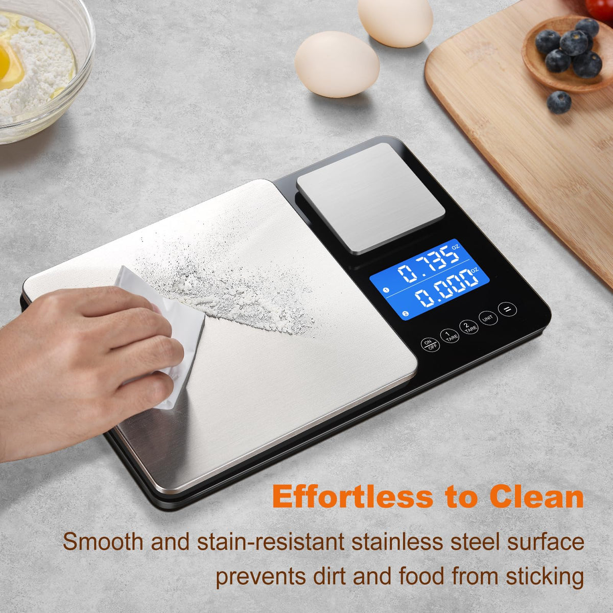 KUAIVO measuring liquids in milliliters for accurate liquid recipes.