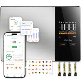 KUAIVO Smart Nutrition Scale with LED display shows precise weight for easy macro tracking.