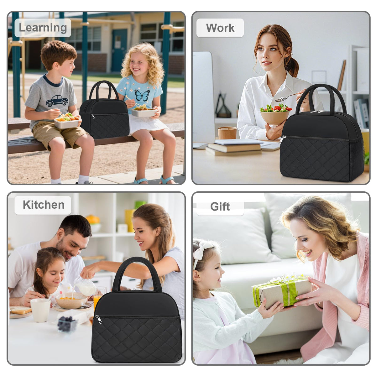 KUBYA lunch bag carry handle provides comfortable everyday transport.