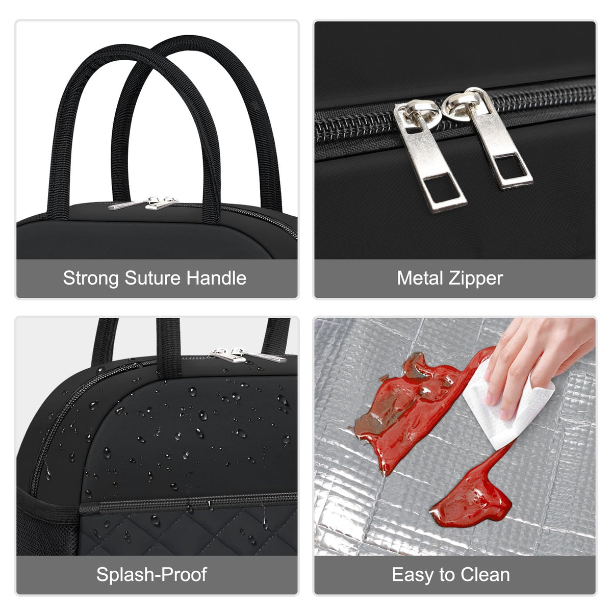 KUBYA lunch bag easy to wipe clean after meals.