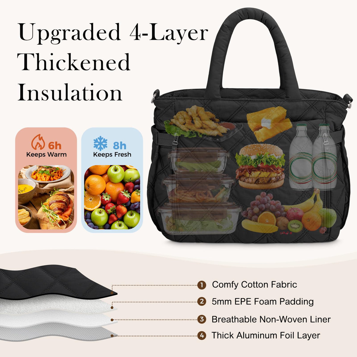 KUBYA front pocket shows storage for phone and essentials.
