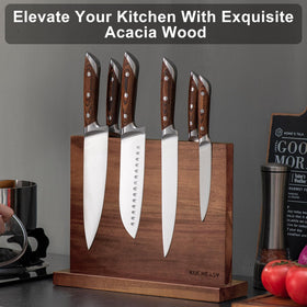 KUCHEASY anti-slip base with felt pads keeps the block stable on the counter