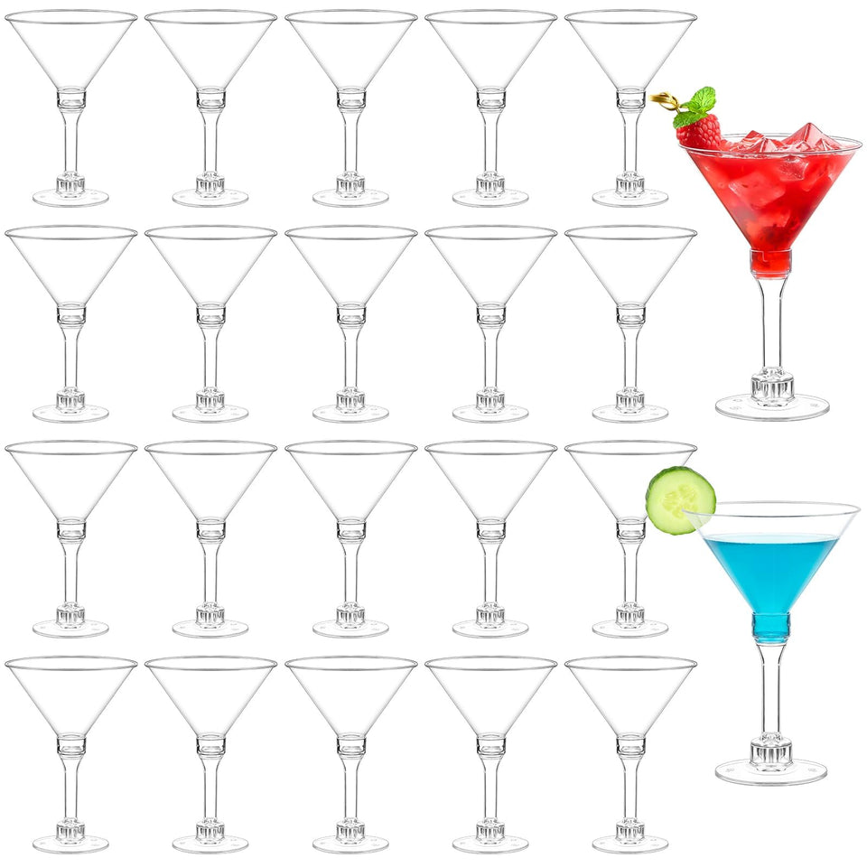 Kucoele 5 oz disposable martini glasses show clear elegance for cocktails