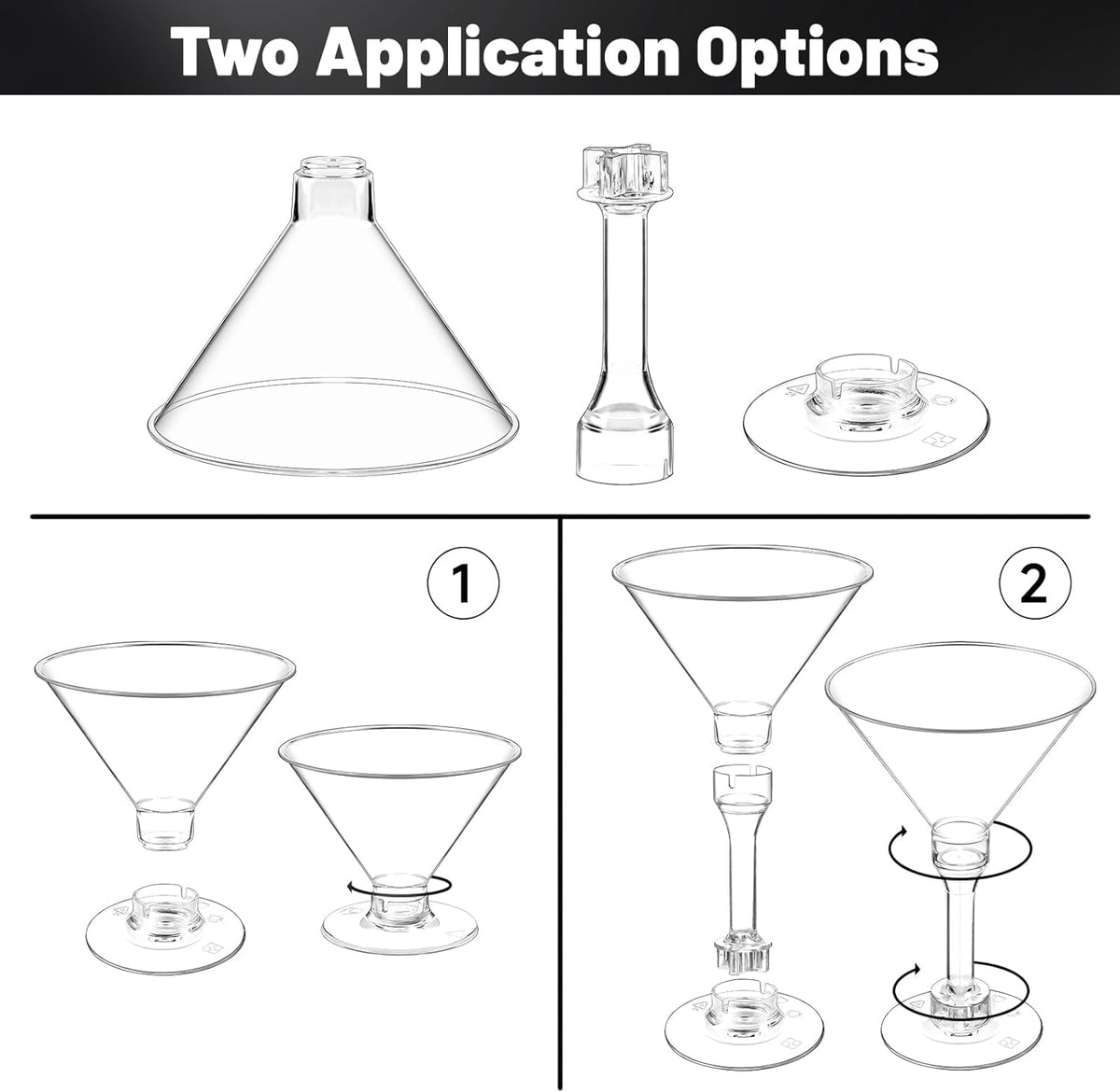 Kucoele disposable glasses ideal for weddings and outdoor events