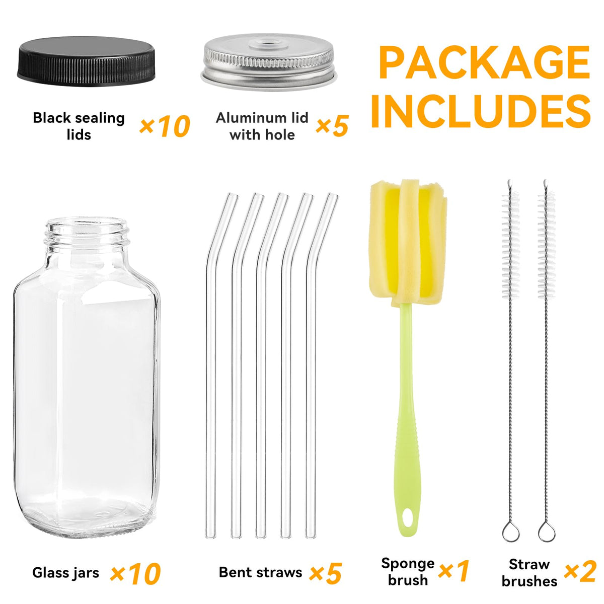 Kucoele glass bent straws provide clean, reusable sipping