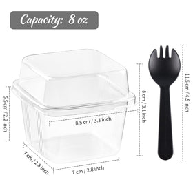 Kucoele sealed cups with buckle lids keep desserts fresh and organized.