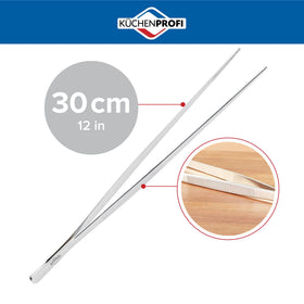 Küchenprofi long-handled tongs with grooved grip for secure handling