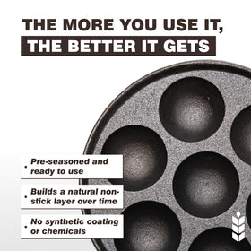 KUHA bamboo skewers included for easy flipping and even cooking.