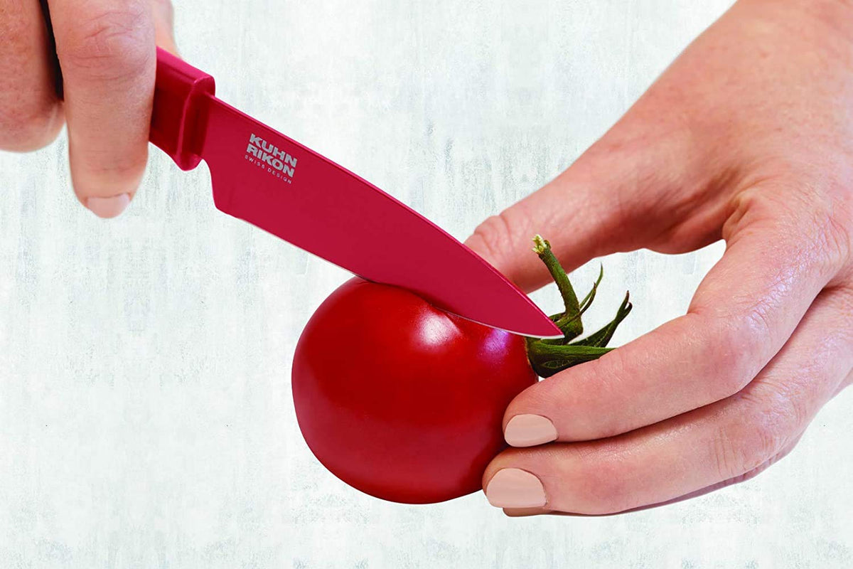 Kuhn Rikon COLORI handle close-up highlighting comfortable grip