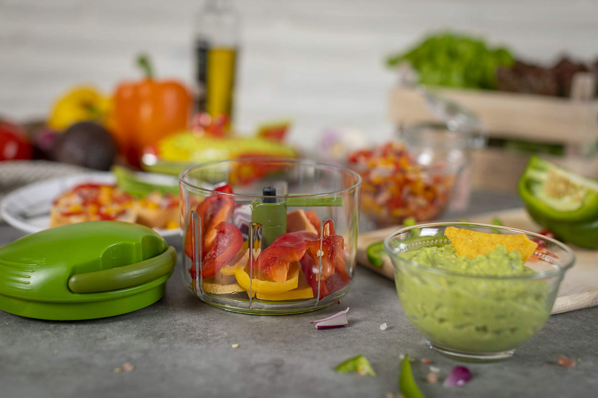 Kuhn Rikon Pull Chop container is microwave-safe for reheating