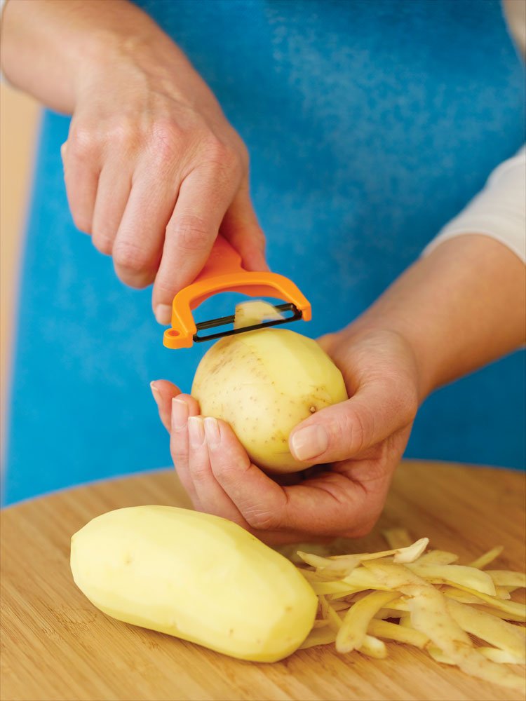 Kuhn Rikon red original peeler ergonomic handle for comfortable peeling