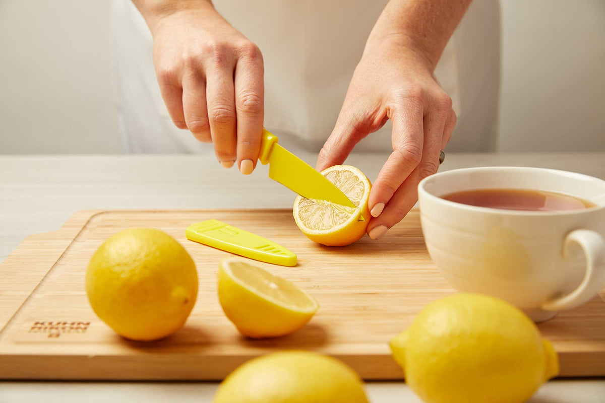 Kuhn Rikon paring knife with non-stick coating for easy release