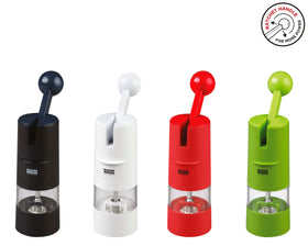 Kuhn Rikon transparent spice chamber for quick contents checks.