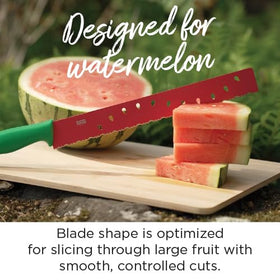 Kuhn Rikon Watermelon Knife delivers neat, even slices with less mess during serving.