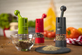 Kuhn Rikon wrist-friendly grinder reduces effort during seasoning.