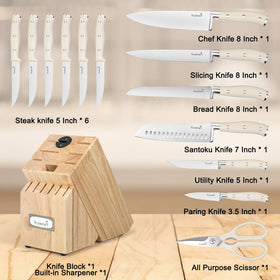 KUISINE 8-inch chef knife with full-tang for balanced cutting