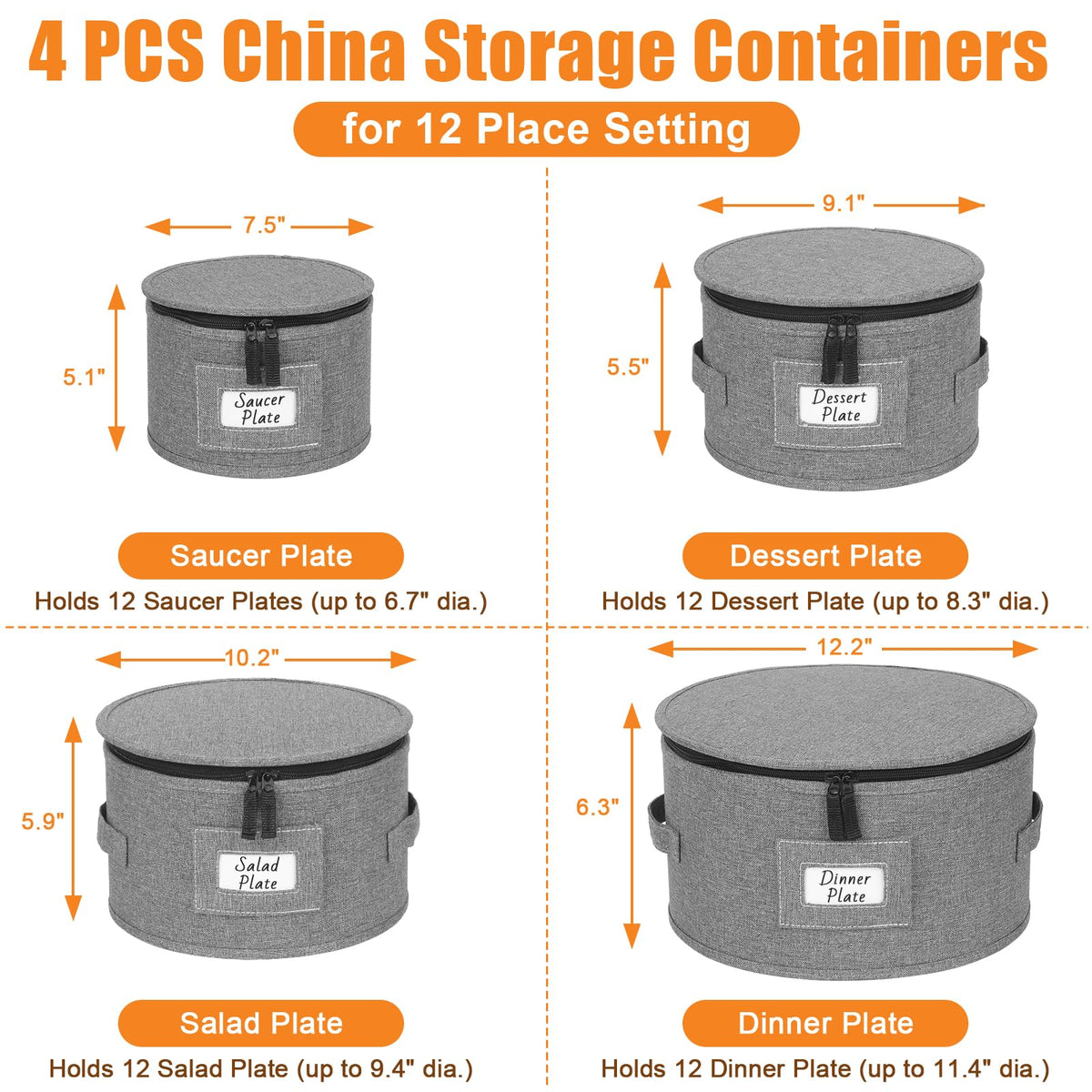 Kukikan 12 felt liners prevent friction between plates during storage.