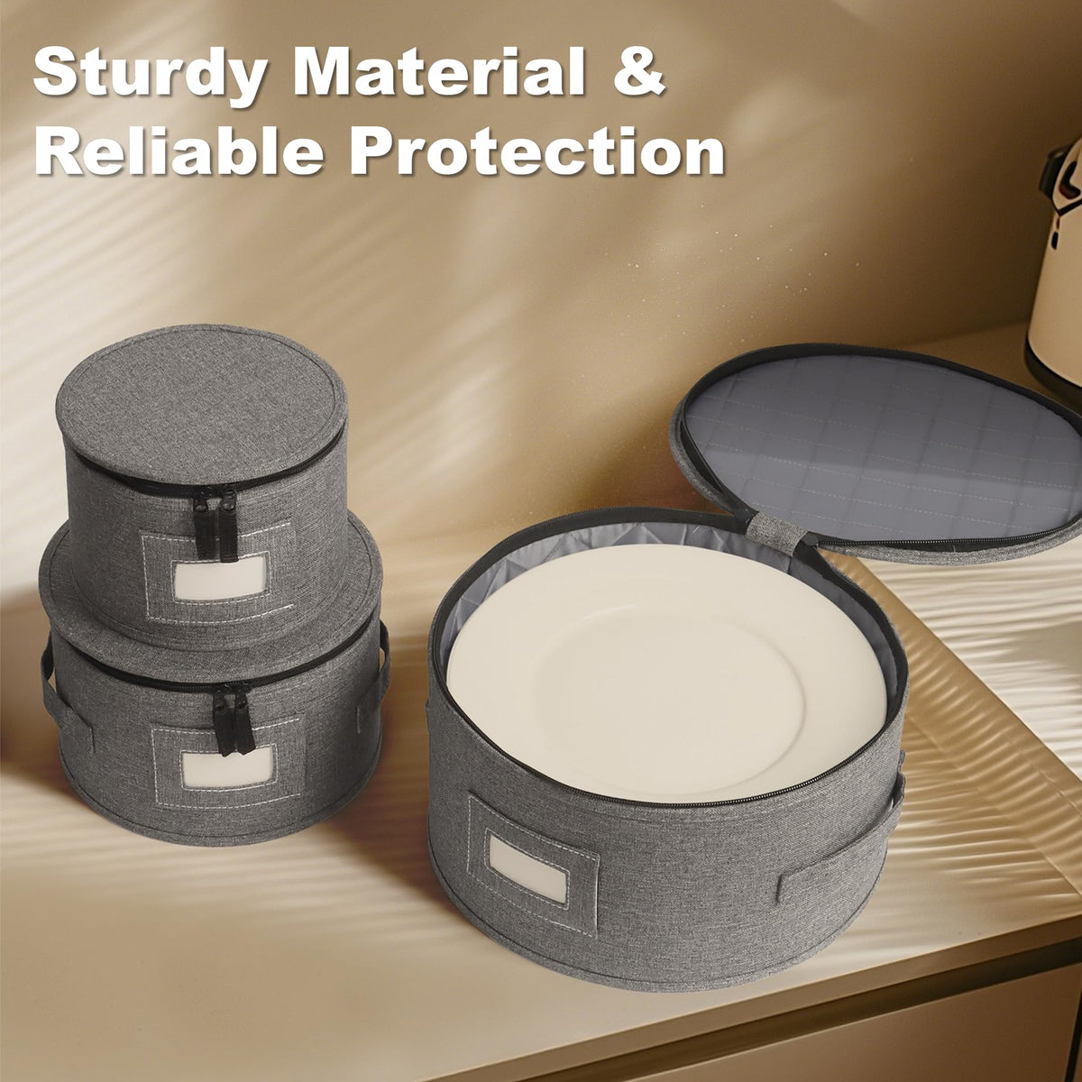 Kukikan stackable china containers maximize pantry space.