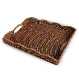 KUMET serving tray with scalloped edge for elegant bed breakfast service
