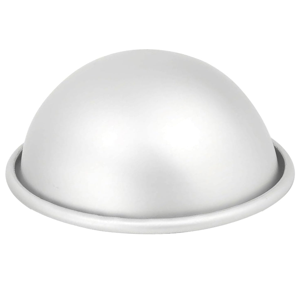 Kundalini 6-inch dome cake pan in aluminum hemisphere for even baking results.