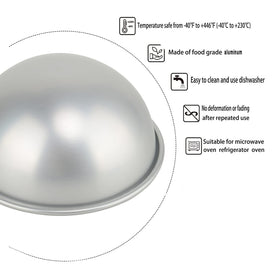 Kundalini half sphere mold ensures easy release and quick cleanup after baking sessions.