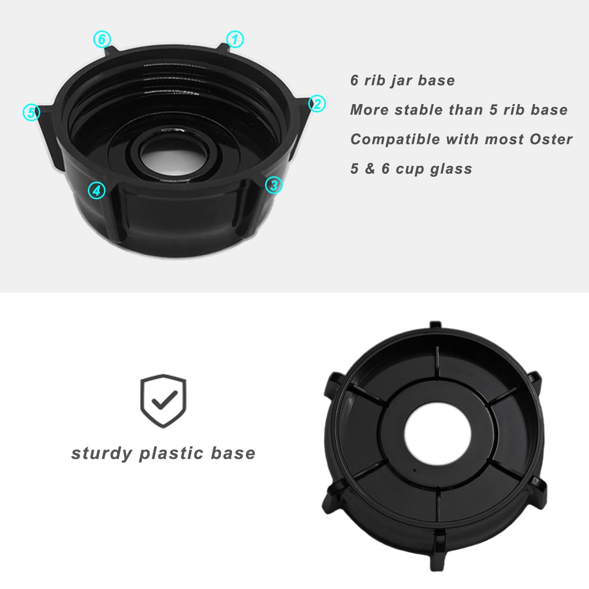 Kuntorie Oster blender gasket pair restores jar integrity for daily use.