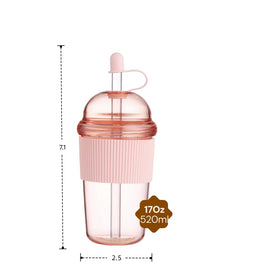 Kuoleopa spill-resistant dome lid keeps drinks secure during commutes.