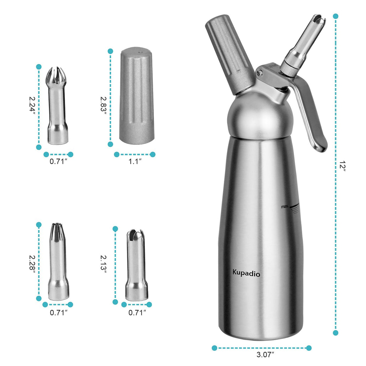 Kupadio durable rust-resistant aluminum construction for long-term kitchen use.