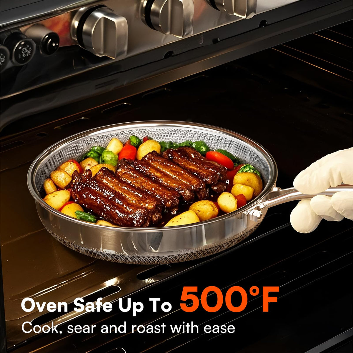 KURRUNGIE hollow handle stays cool during stove-top cooking