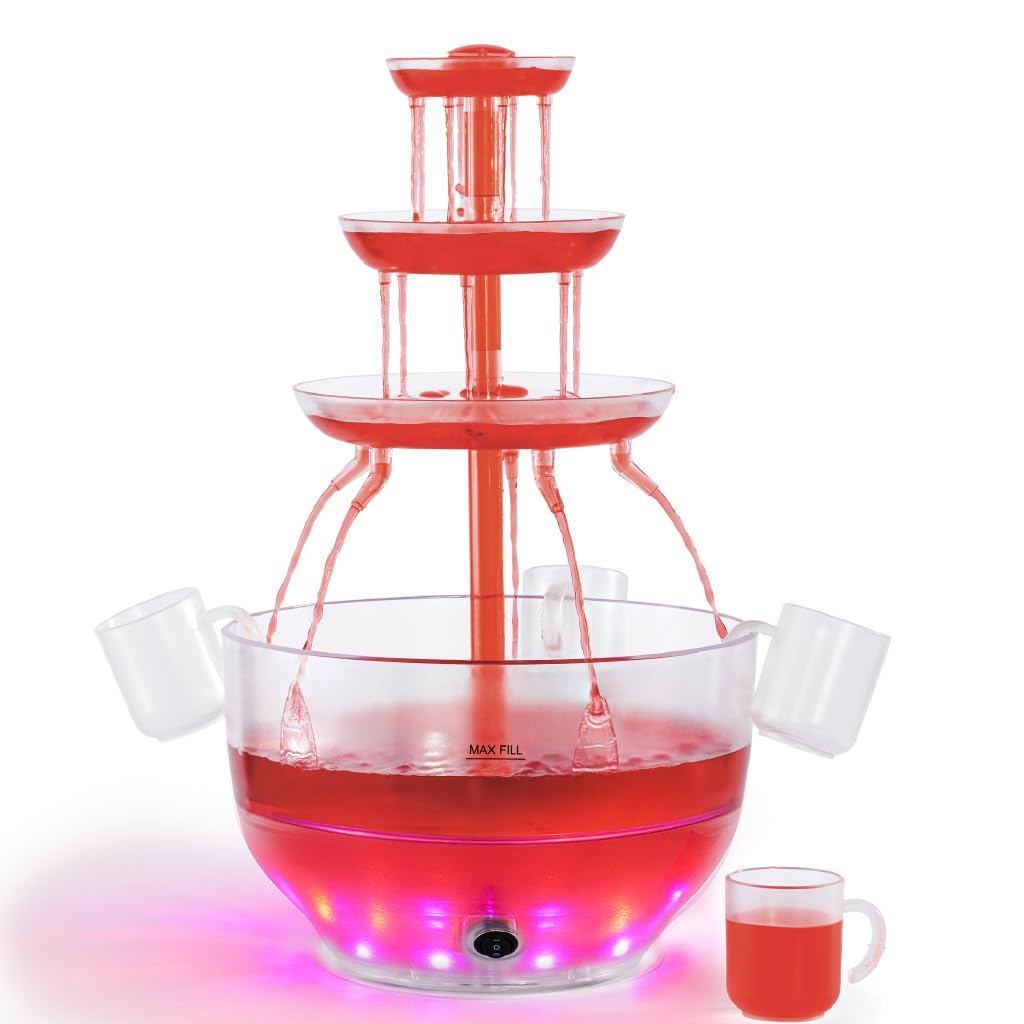 Kusini drink fountain 3-tier-punch-bowl for elegant party beverage service.