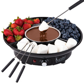 Kusini electric fondue pot base with temperature control for smooth chocolate melting