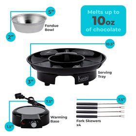 Kusini detachable three-section tray for simple serving and quick cleanup
