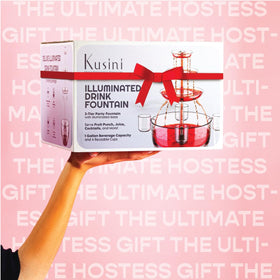 Kusini glamorous beverage fountain adds festive charm to weddings and celebrations.